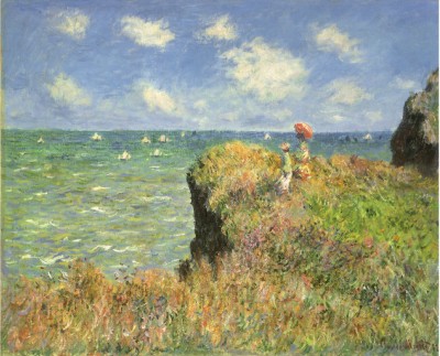 CLIFF WALK AT POURVILLE, 1882 - Claude Monet Paintings